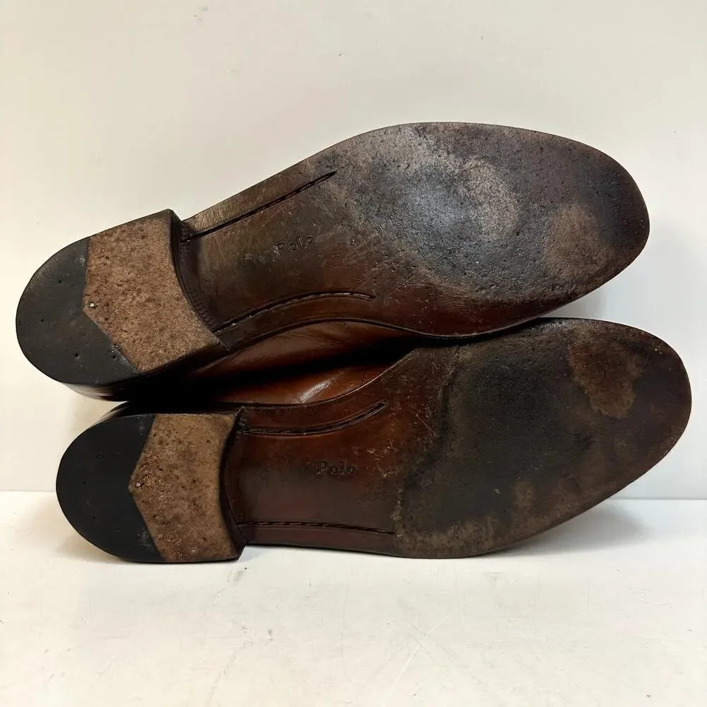 VGUC Polo Ralph Lauren Deerskin Woven Loafer Vintage Made in Italy 10 D